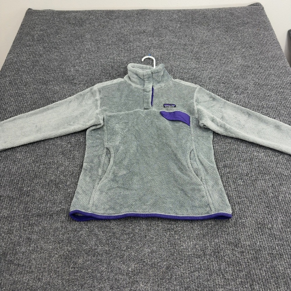 Patagonia Re-Tool Snap-T Fleece Pullover Womens M Grey Polyester Mock Neck Gorp